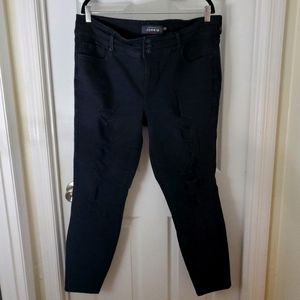 Torrid Plus Size Black Distressed Jeans 20